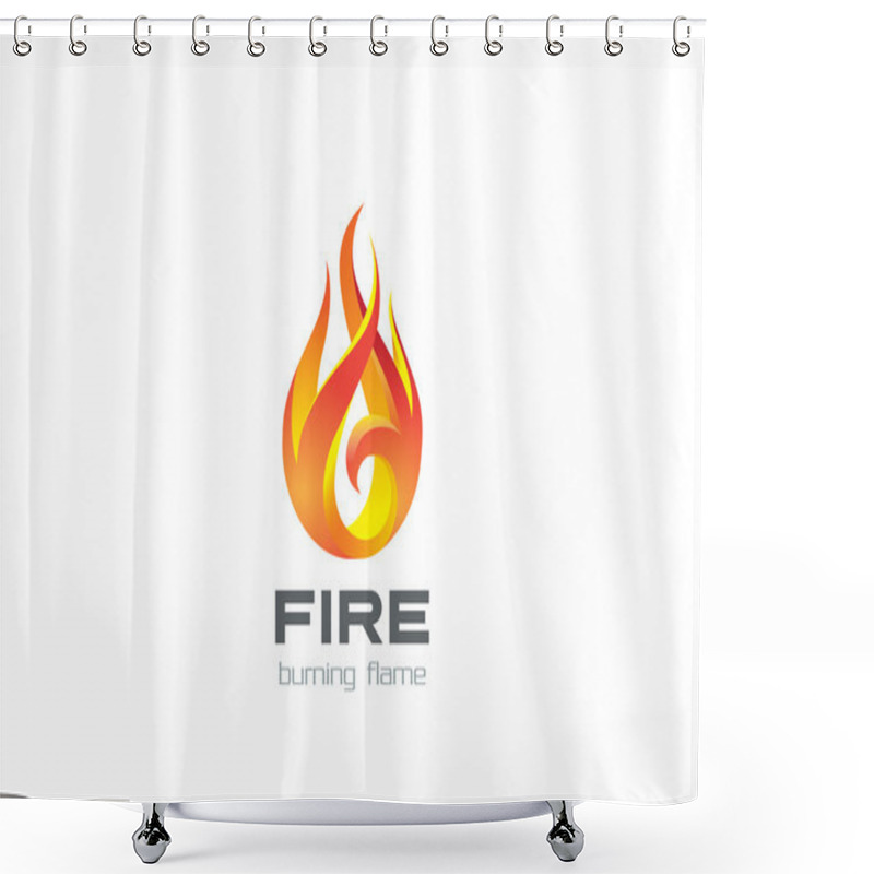 Personality  Fire Flame Logo Design Shower Curtains