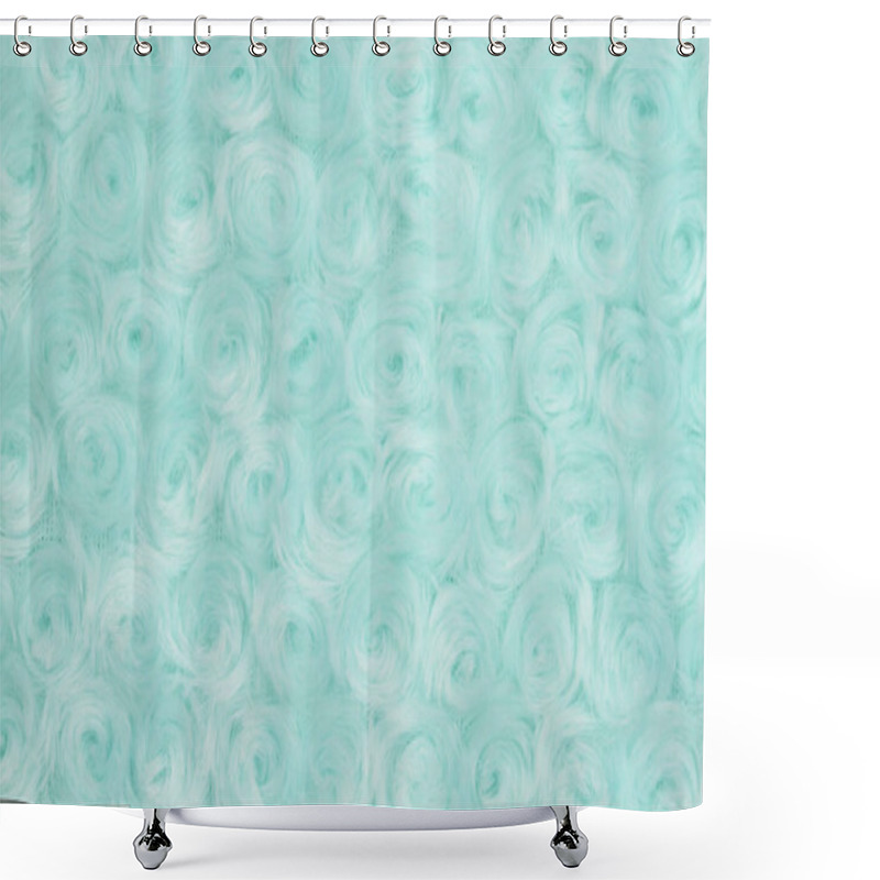 Personality  Pale Teal Rose Plush Fabric Background With Muted Mix Of Shades To Provide Copy-space For Your Message Shower Curtains