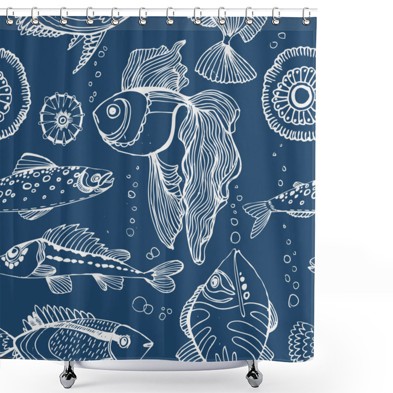 Personality  Aquarium. Shower Curtains