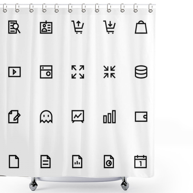 Personality  Apple Watch Vector Icons 7 Shower Curtains