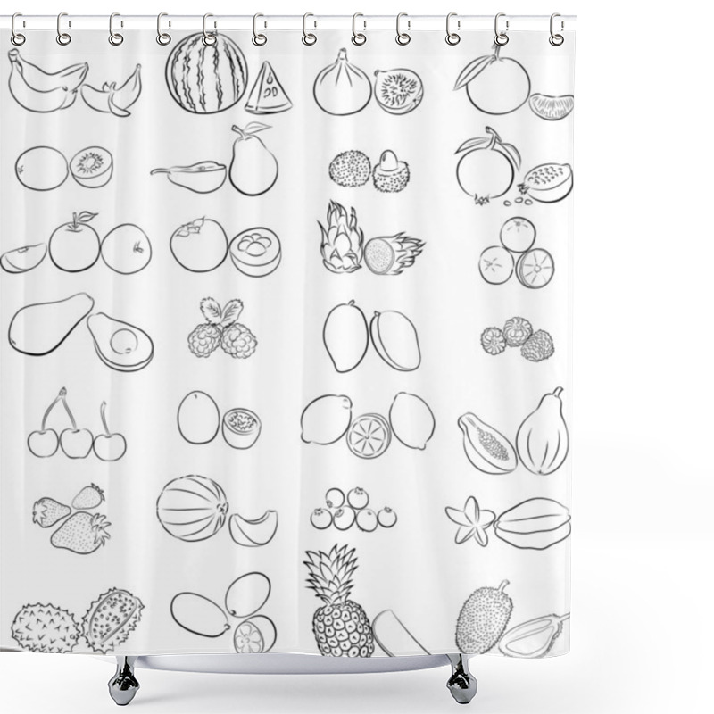 Personality  Tropical Fruits Shower Curtains