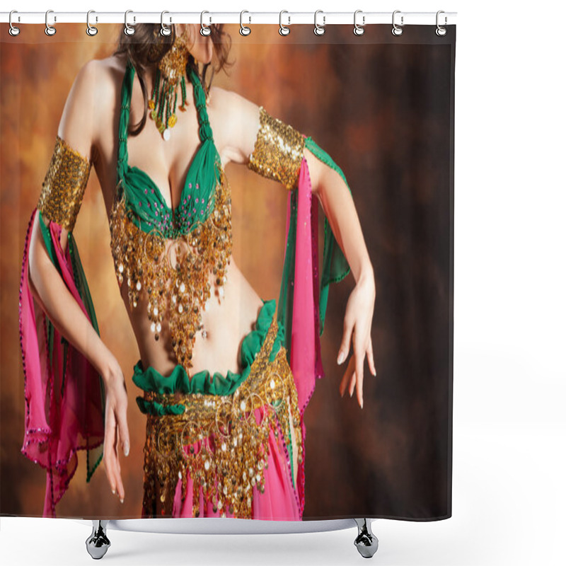 Personality  Beautiful Exotic Belly Dancer Woman Shower Curtains