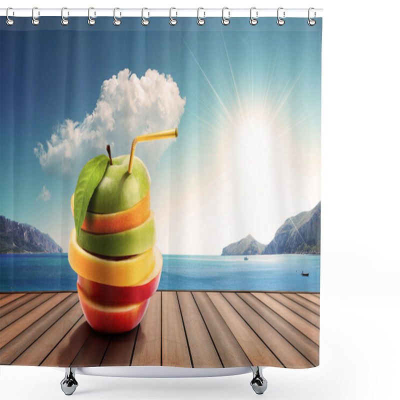 Personality  Fruits In The Sun Shower Curtains