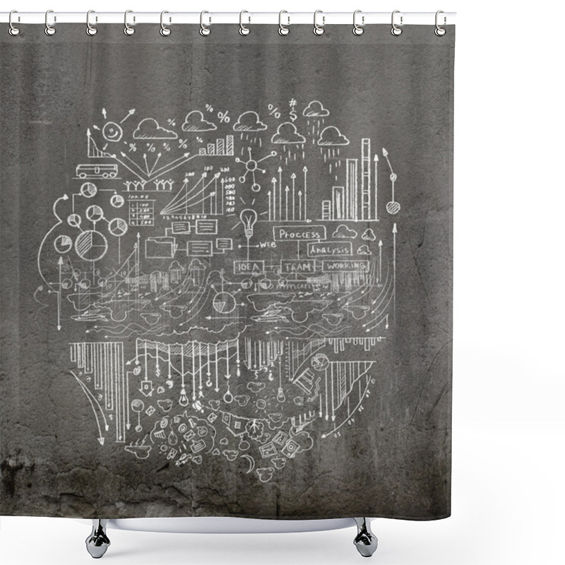 Personality  Sketch Background Shower Curtains