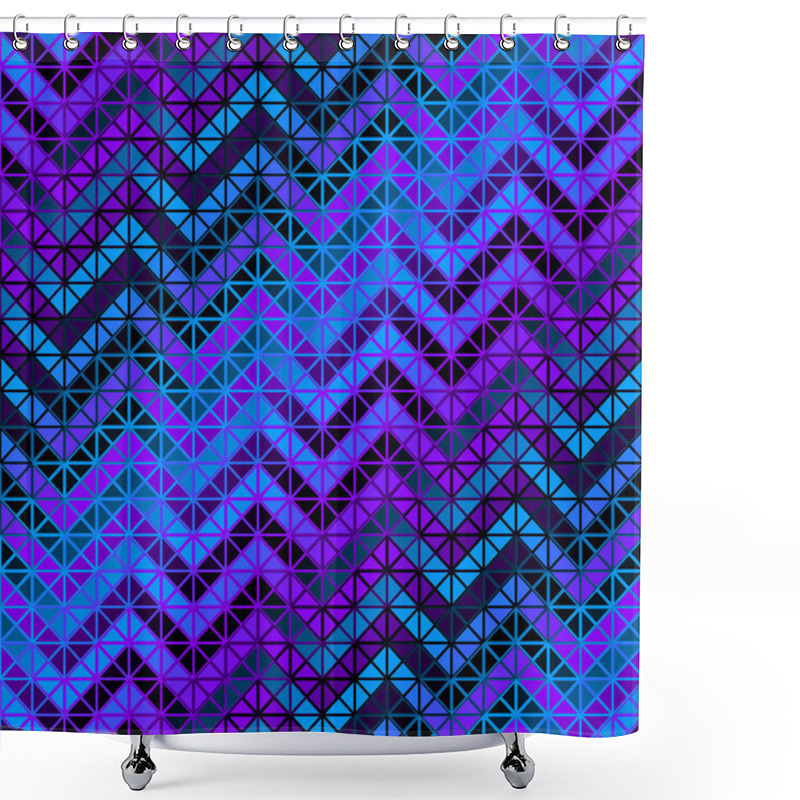 Personality  Abstract Seamless Tileable Pattern. Triangles Chevron Background. Vector Image. Shower Curtains