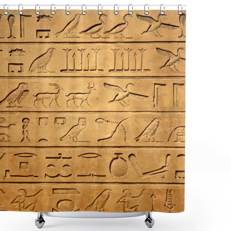 Personality  Egyptian Hieroglyphics Shower Curtains