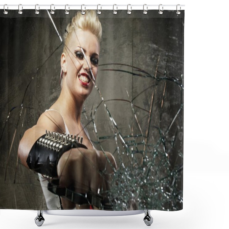 Personality  Punk Girl Shower Curtains