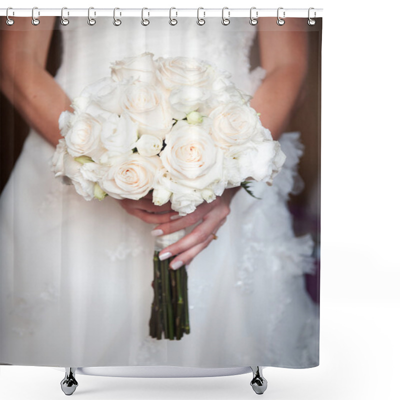 Personality  Beautiful Wedding Bouquet Shower Curtains