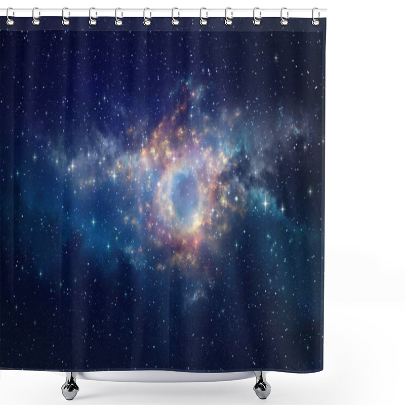 Personality  Space Nebula Background Shower Curtains