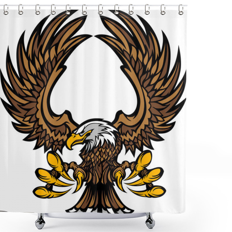 Personality  Eagle Wings And Claws Mascot Shower Curtains