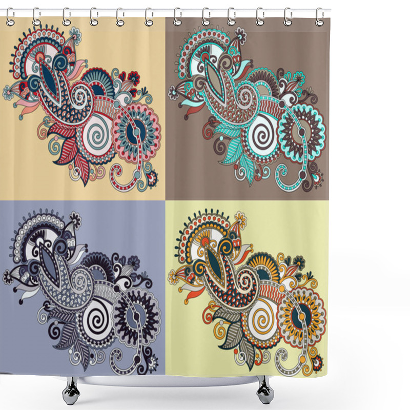 Personality  Ornate Flower Design Shower Curtains