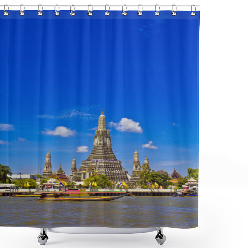 Personality  Pagoda Wat Arun Temple In Bangkok  Shower Curtains