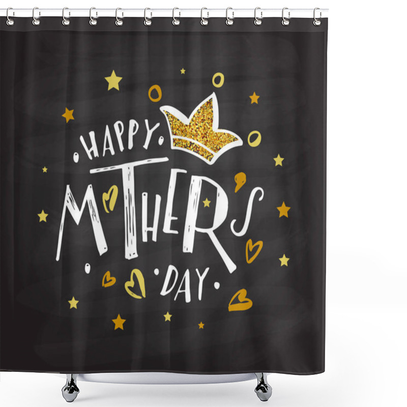 Personality  Happy Mother's Day Text Shower Curtains