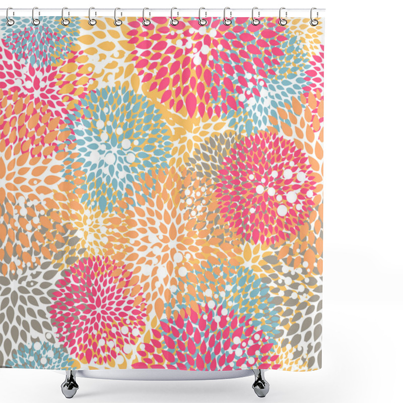 Personality  Seamless Floral Pattern Shower Curtains