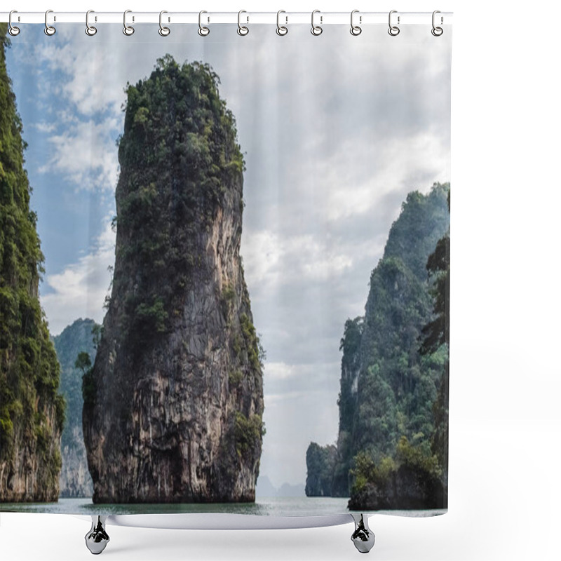 Personality  Islands Of Phang Nga Bay In Thailand Shower Curtains