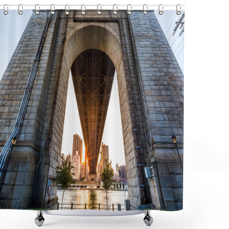 Personality  Sun Rays Under Queensboro Bridge Shower Curtains