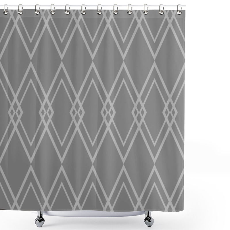 Personality  Tile Vector Pattern With Grey Background Wallpaper Shower Curtains