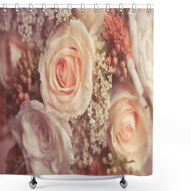 Personality  Bouquet Of Roses Shower Curtains