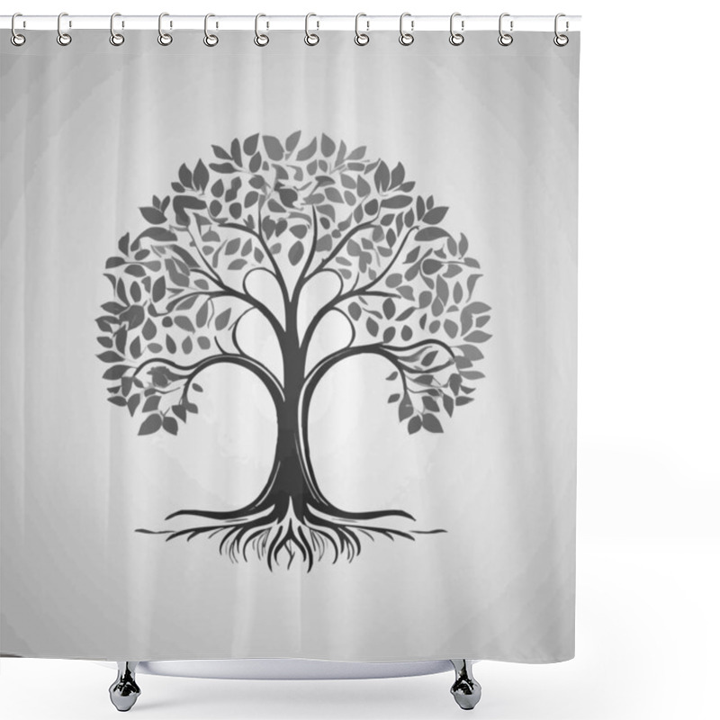 Personality  Abstract Tree Illustration Art Design For Social Media Template Backgrounds. Shower Curtains