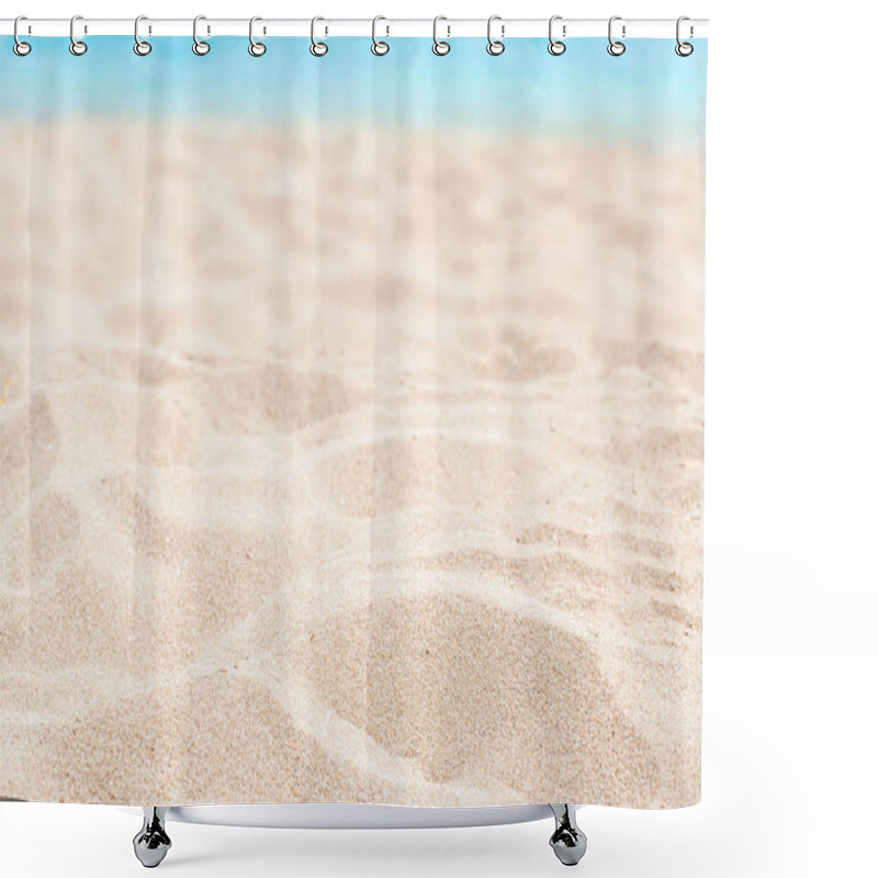 Personality  Hot Soft Sand On Seashore Shower Curtains