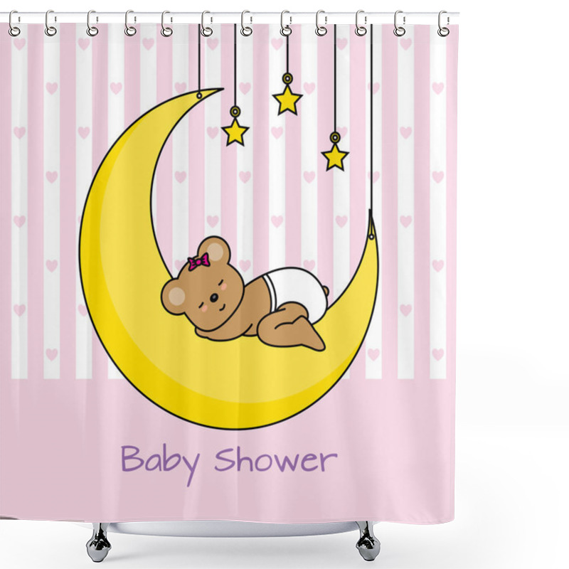 Personality  Baby Girl Shower Card Shower Curtains