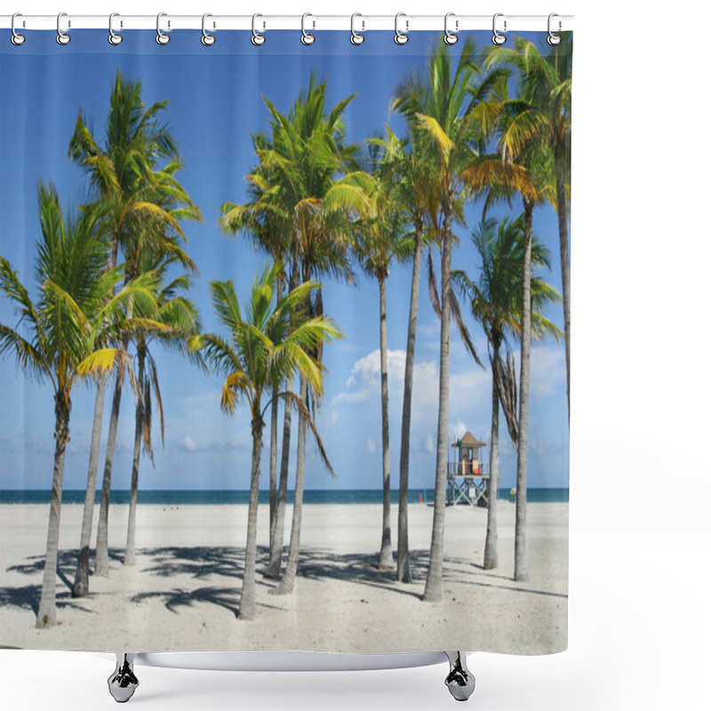 Personality  Sunny Miami Beach Shower Curtains