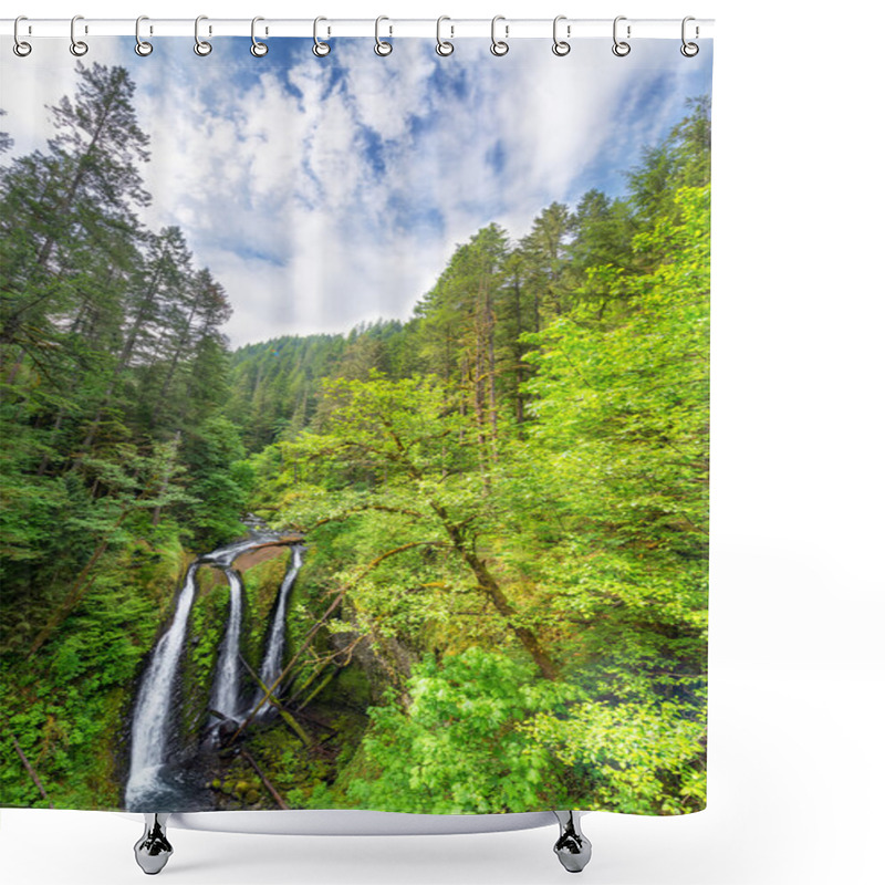 Personality  Triple Falls Vertical View Shower Curtains