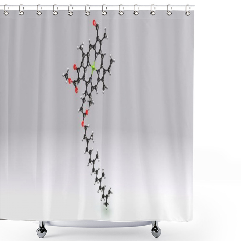 Personality  Chlorophyll B Molecular Structure Formula Shower Curtains