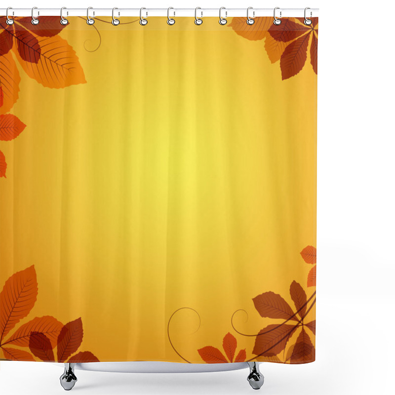 Personality  Autumn Leaves Background Shower Curtains