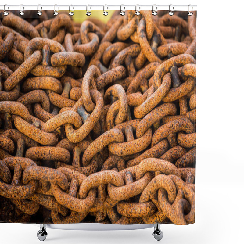 Personality  Rusty Iron Chain Shower Curtains