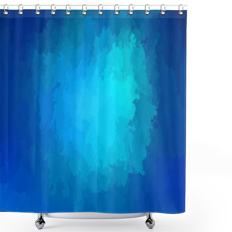 Personality  Abstract Modern Vector Background, Horizontal Format. Digitally Generated Contemporary Wallpaper. Vibrant Blue Backdrop. Shower Curtains