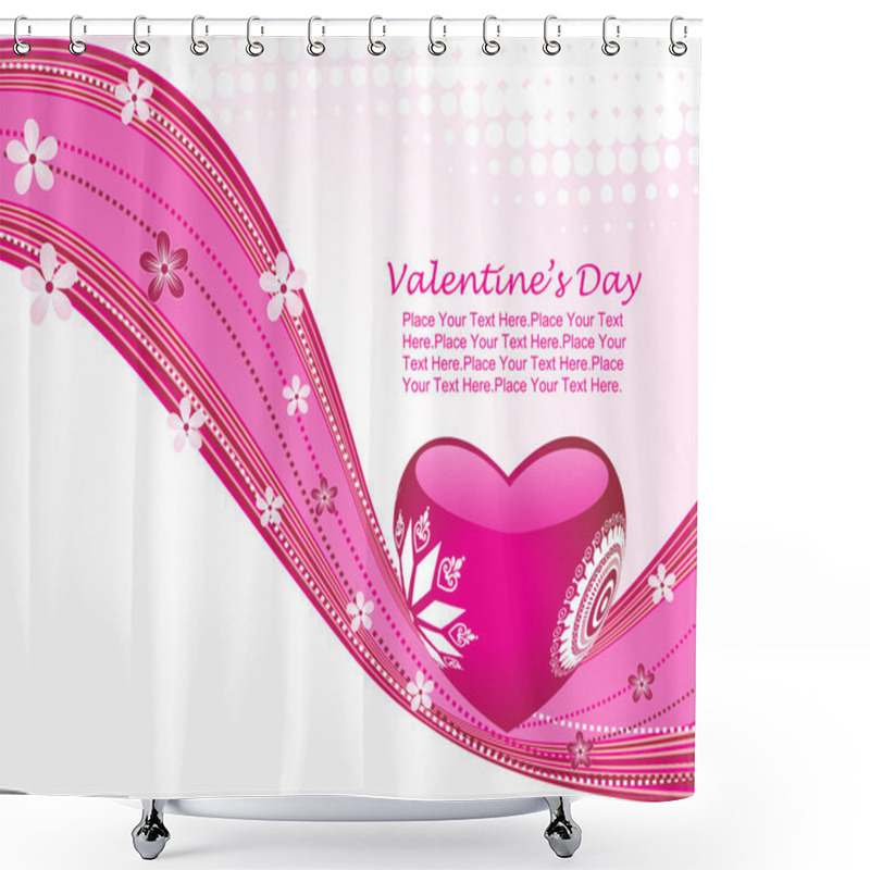 Personality  Vector Illustration Of Love Wallpaper Shower Curtains