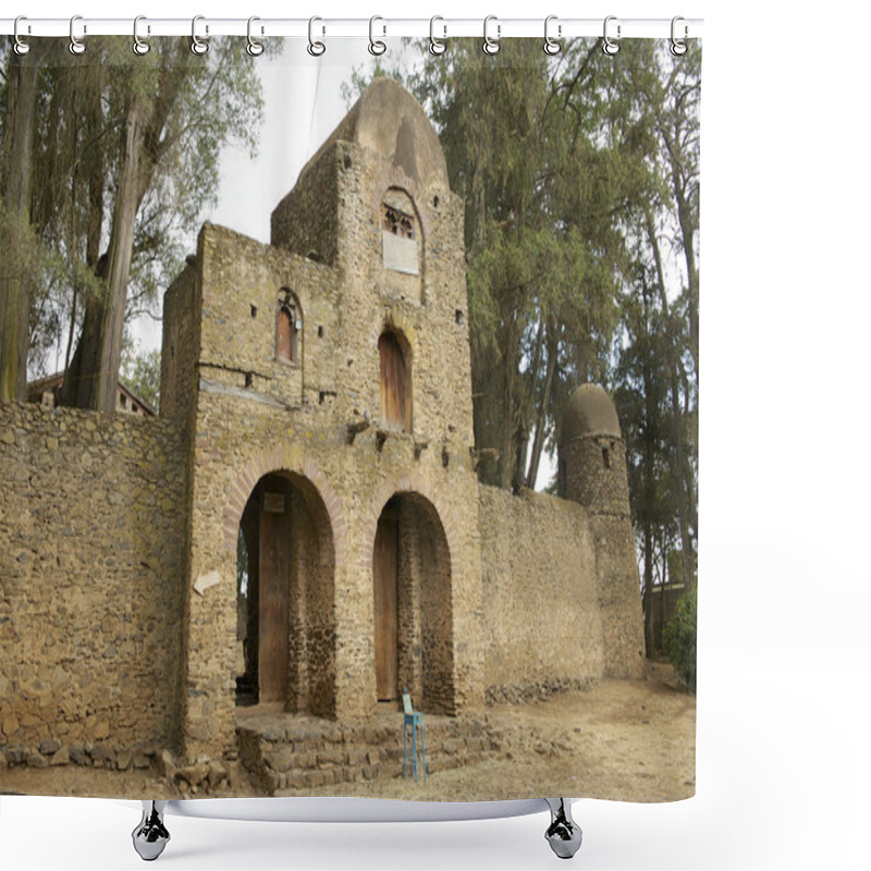 Personality  Entrance To Debre Berhan Selassie Church Territory In Gondar, Ethiopia. Shower Curtains