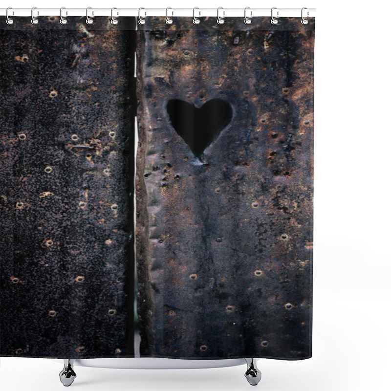 Personality  Heart On Metal Shower Curtains