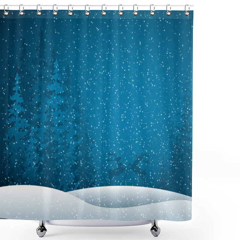 Personality  Winter Scene Shower Curtains