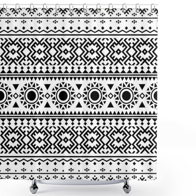 Personality  Tribal Seamless Pattern Texture Background Design Vector Shower Curtains