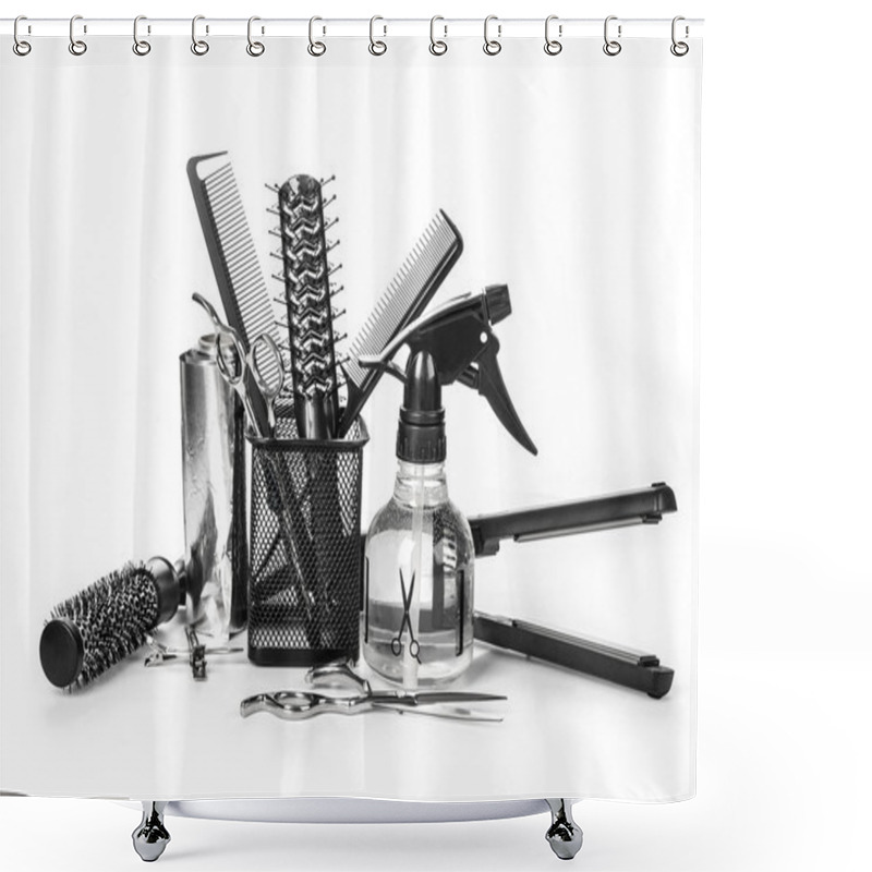 Personality   Hairdresser Tools Shower Curtains