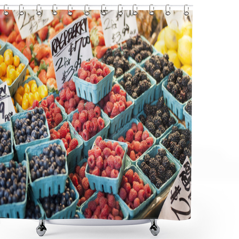 Personality  Berries From A Farmer Market, Pike Place Market, Seattle, Washington Shower Curtains