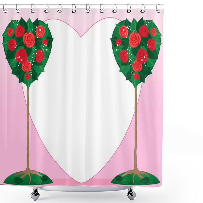 Personality  Valentine Rose Bush Shower Curtains