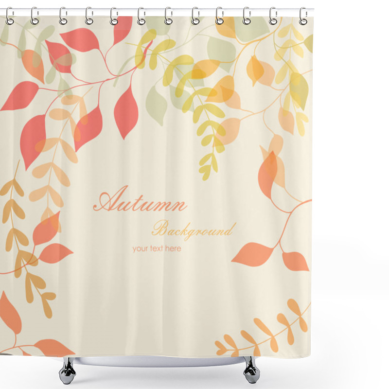 Personality  Floral Background With Autumn Leaves Shower Curtains