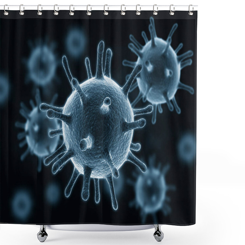 Personality  Viruses In Infected Organism Shower Curtains