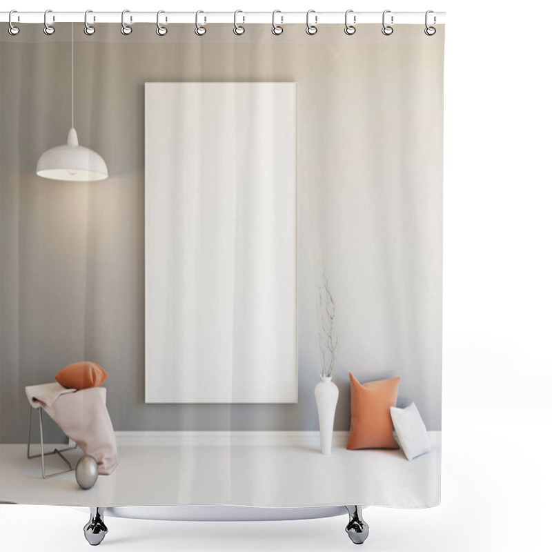 Personality  Interior Mockup 3d Shower Curtains