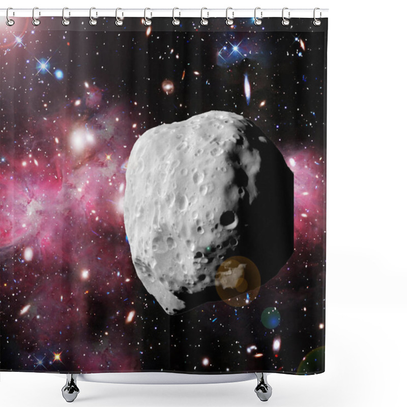 Personality  Asteroid Flying In The Deep Space. Elements Of This Image Furnis Shower Curtains