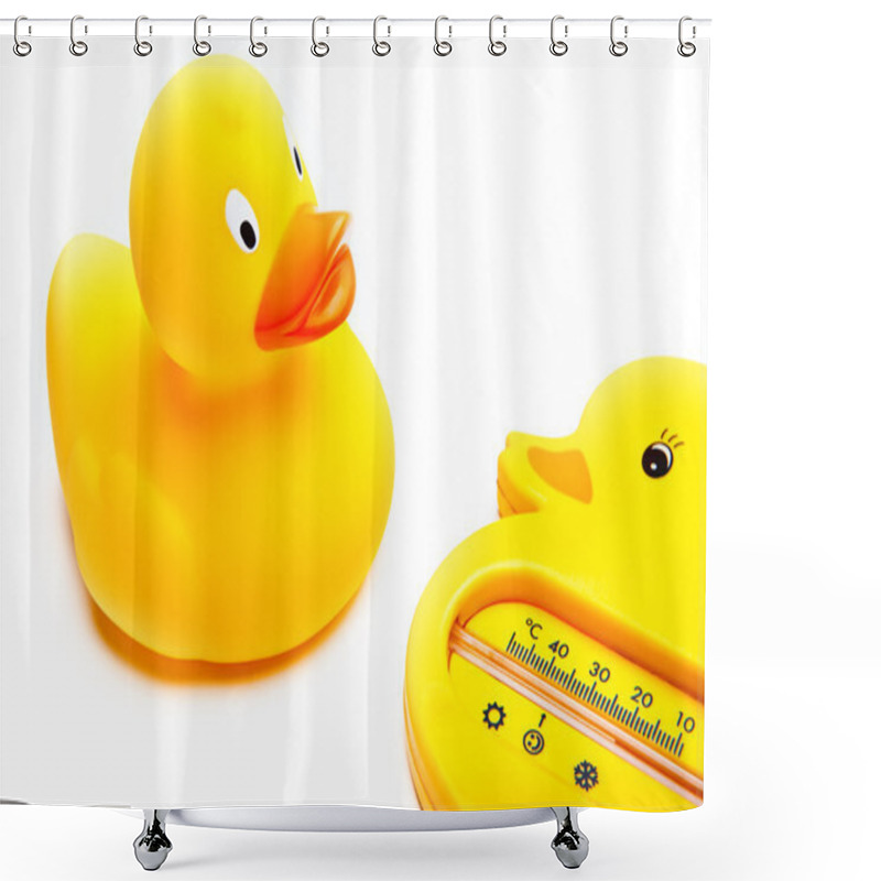 Personality  Duck Thermometer For The Bath Shower Curtains