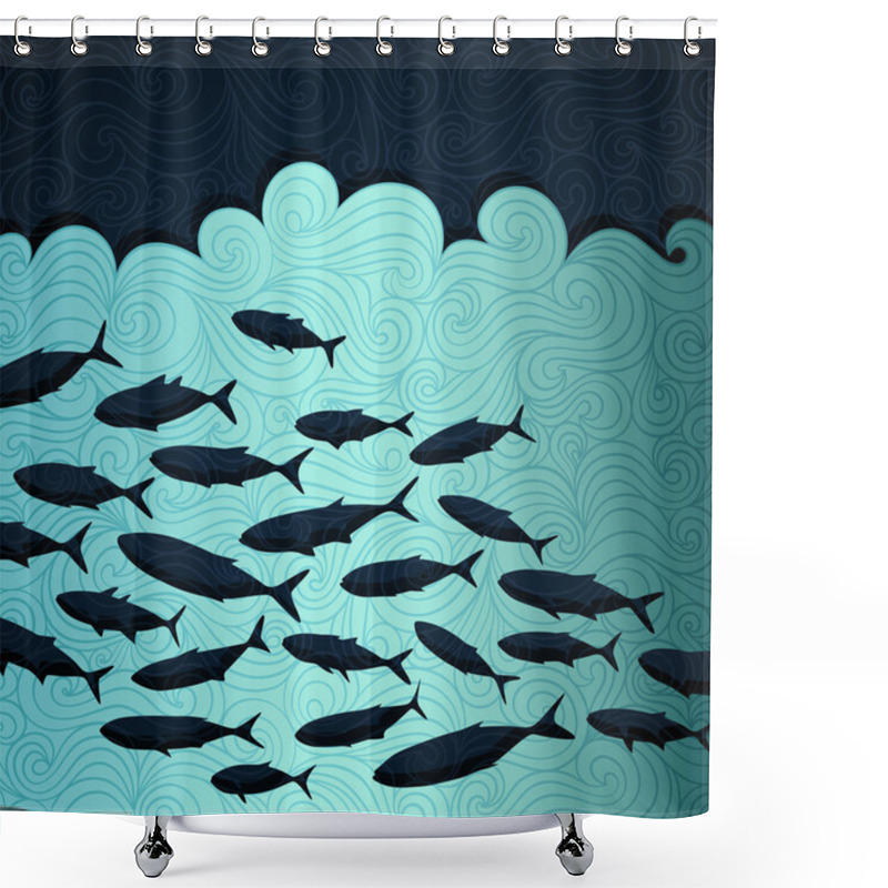 Personality  Ocean Life Shower Curtains