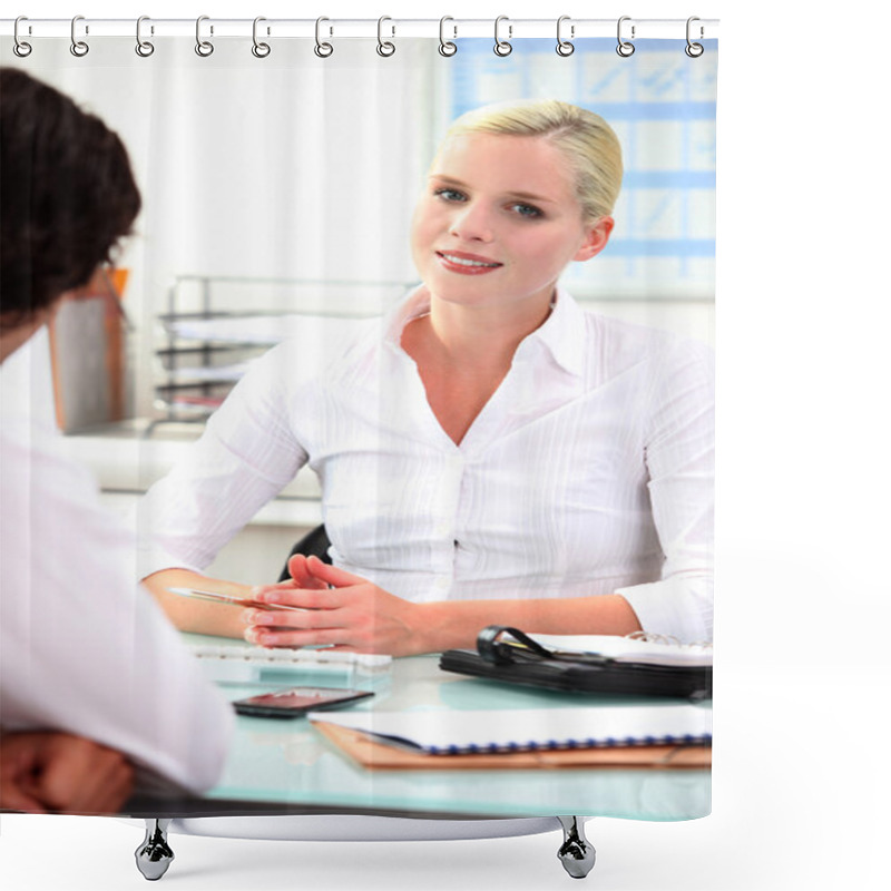 Personality  Meeting With A Client Shower Curtains