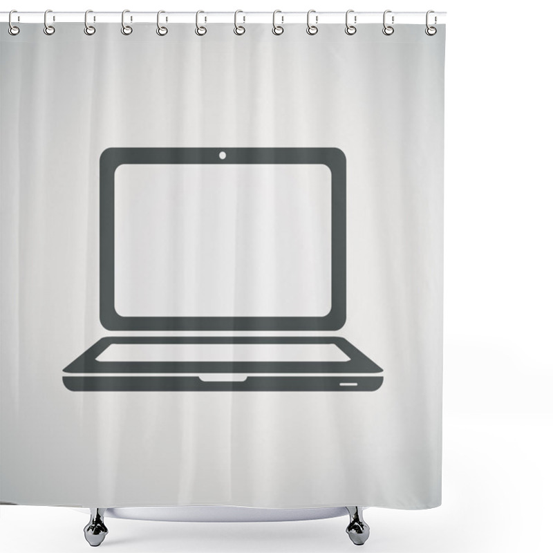 Personality  Laptop Icon Illustration Shower Curtains