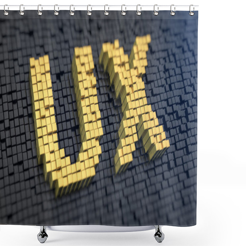 Personality  UX Cubics Shower Curtains