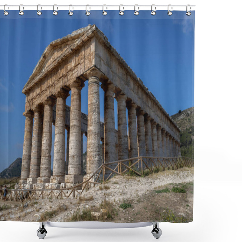 Personality  The Temple Or Great Temple Of Segesta, In The Municipal Territory Of Calatafimi Segesta, Province Of Trapani, Sicily, Italy Shower Curtains