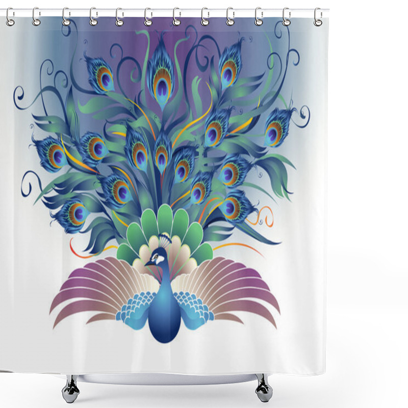 Personality  Peacock Fly, In A Decorative Style Shower Curtains